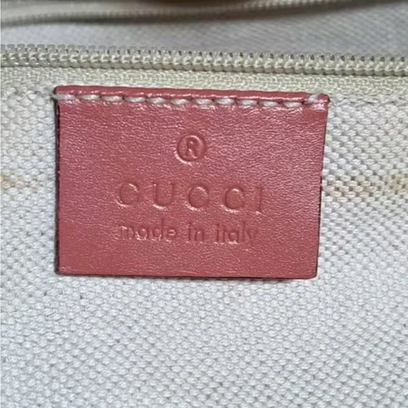 Gucci Beige and Pink Patterned Satchel - Picture 6 of 15